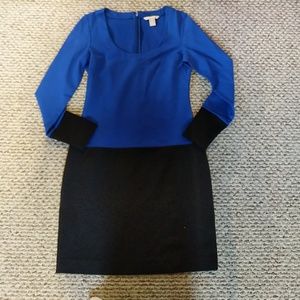 Banana republic blue and black dress
